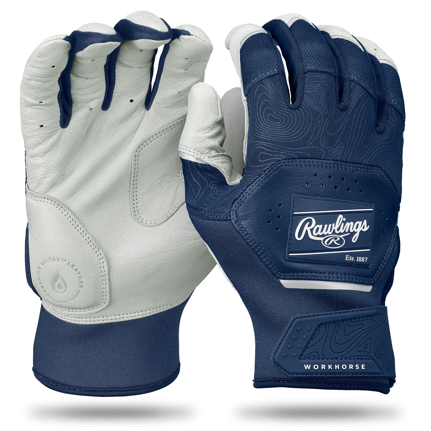 Rawlings (WH25BG) Workhorse Series Batting Gloves (pair) - ADULT SIZE
