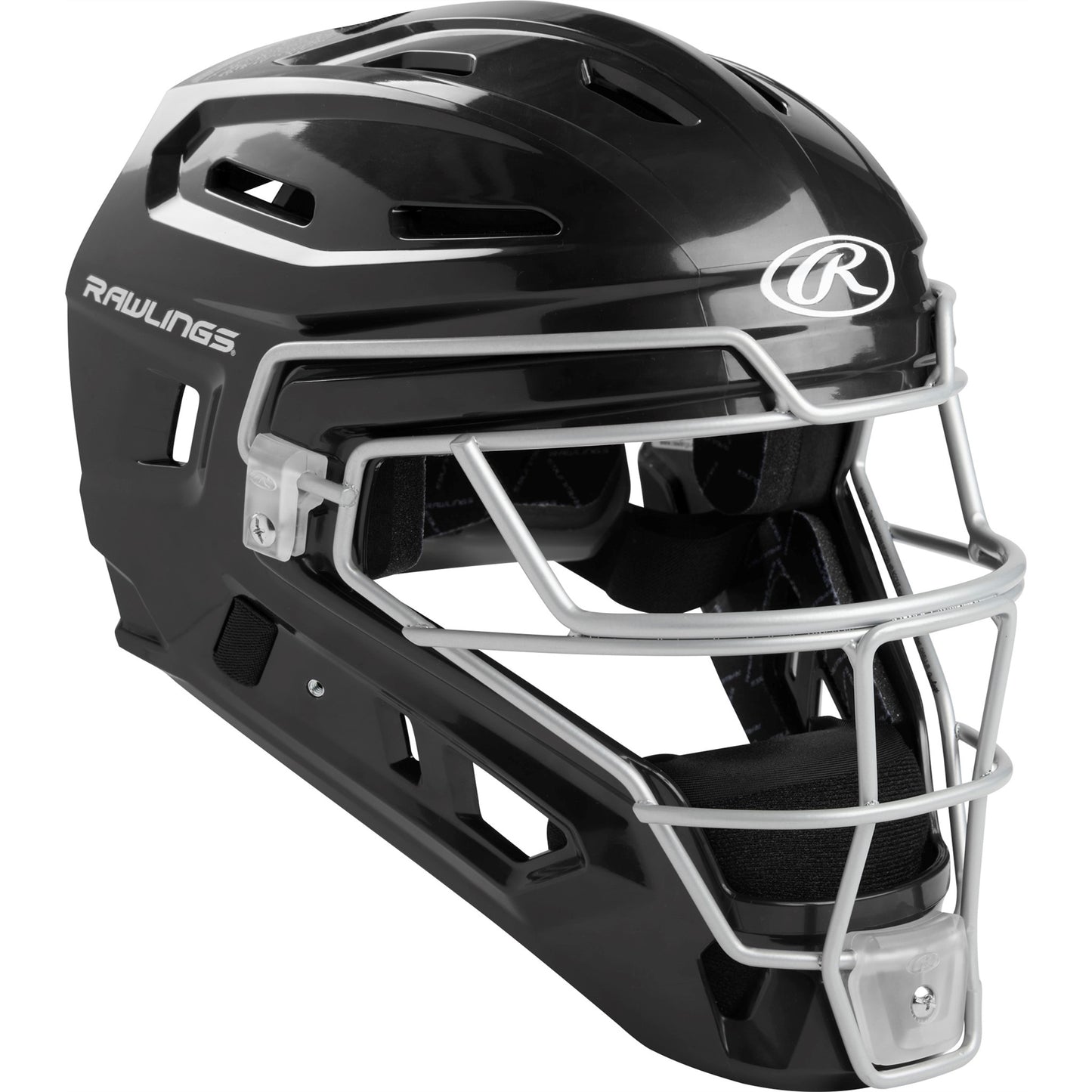 Rawlings (CHR2S-B/SIL) Hockey Style Baseball Catchers Helmet - ADULT