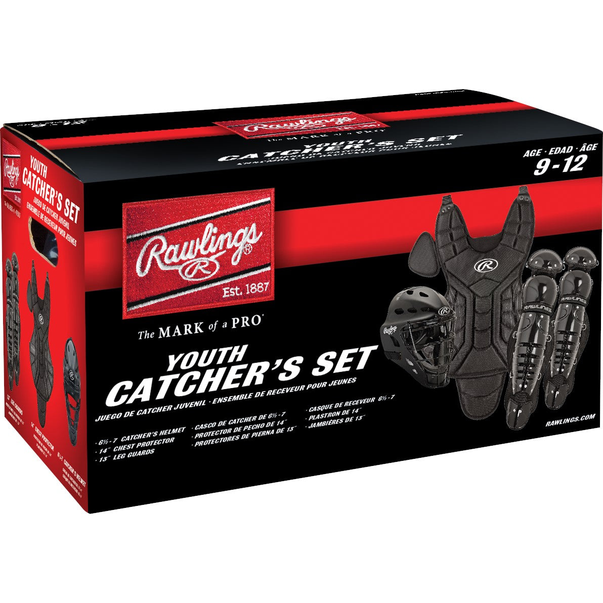 Rawlings (PLCSY-B) Players Youth Catchers Set (age 9-12) - YOUTH