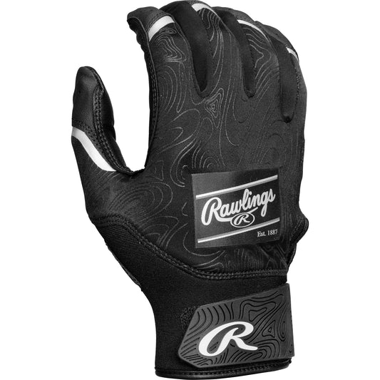 Rawlings (CL25BG) Clout Batting Gloves (pair) - BLACK - ADULT SIZE