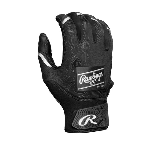 Rawlings (CL25YBG) Batting Gloves (pair) - BLACK -  YOUTH SIZE
