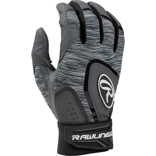 Rawlings (5150GBG) Batting Gloves (pair) - BLACK - ADULT SIZE - View 1