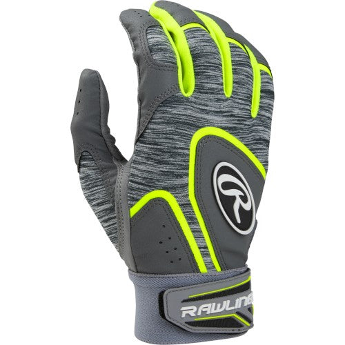 Rawlings (5150GBG) Batting Gloves (pair) - OPTIC YELLOW - ADULT SIZE - View 1