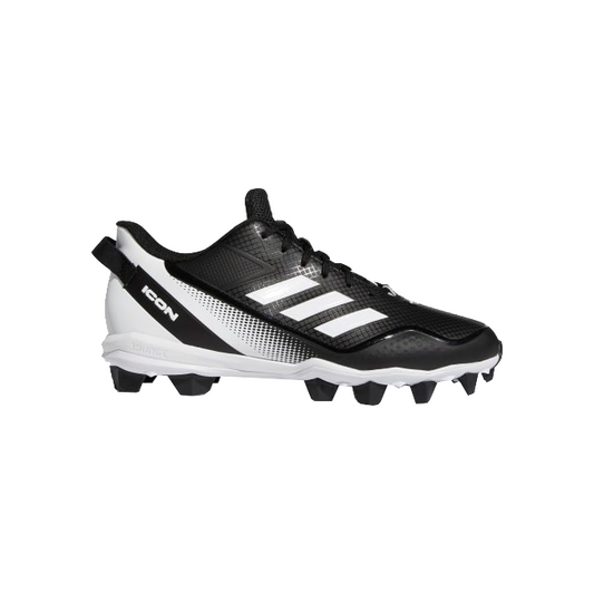 Adidas Icon 7 Mid Mens/Boys Molded Baseball/Softball Cleats (Black/White)