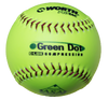 Worth Green Dot (AHD11SY) ASA Approved Synthetic 11" Softball (.52 C.O.R)