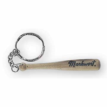 Markwort (MS-26K) Miniature Wood Baseball Bat w/Markwort logo Key Ring