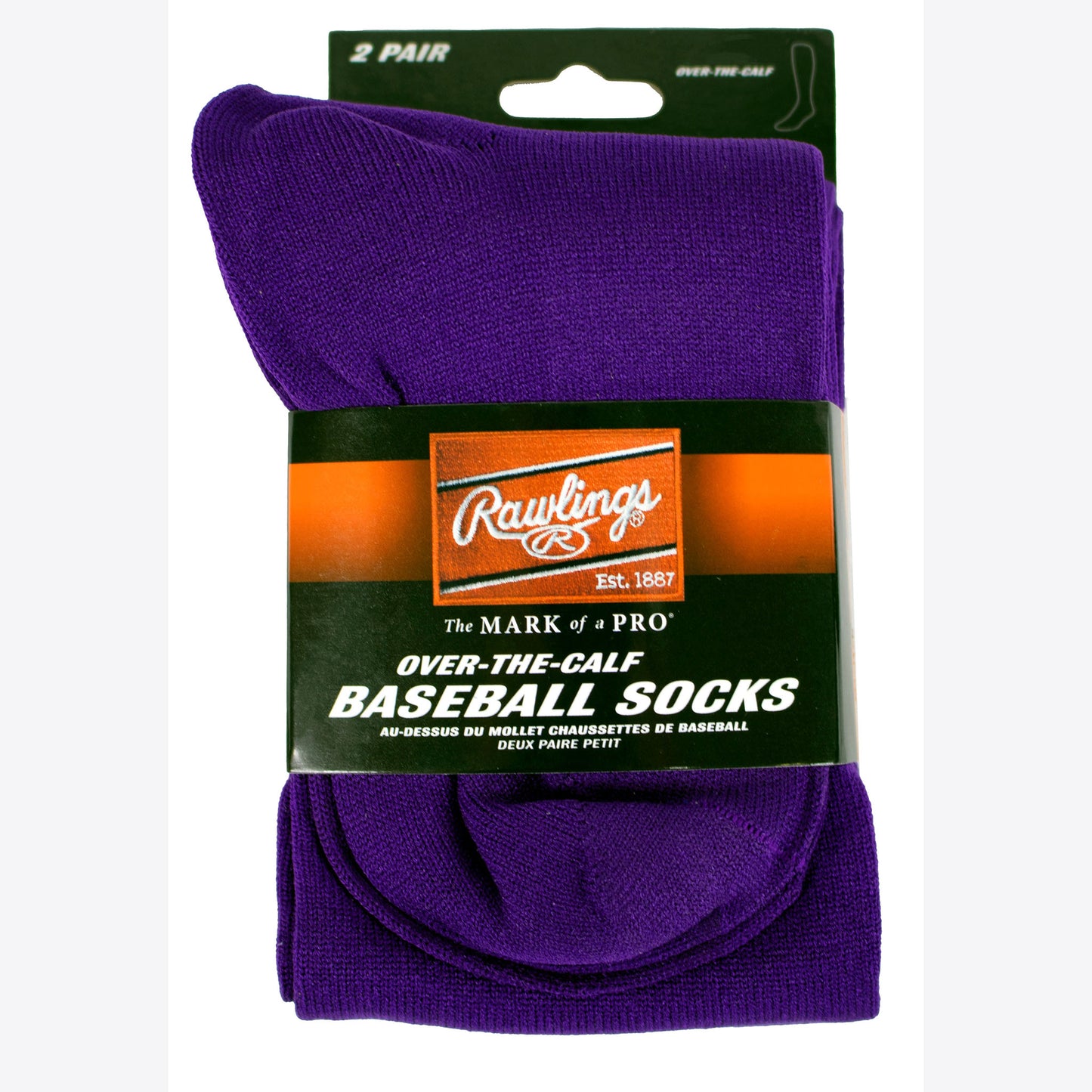 Rawlings (SOCS) Over-the-calf Baseball Socks (2 Pairs)